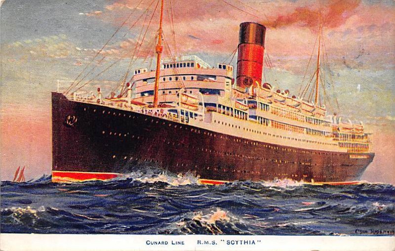 RMS Scythia Cunard Line Ship Unused 