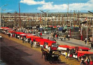 Br21975 oostende visverkoop aan de kaai fishmarket on the quay  belgium