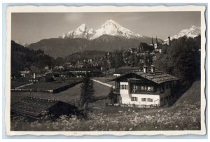 1932 Bird's Eye View Of Berchtesgaden Germany Posted Vintage RPPC Photo Postcard
