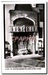 Postcard Cluny Old Fireplace Coming from & # 39A house of Le Mans