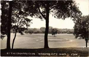 PC GOLF, WEBSTER CITY IOWA, COUNTRY CLUB, Vintage REAL PHOTO Postcard (b45358)