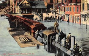 Wheeling West Virginia Flood Disaster 1907 Train Station Postcard AA29136