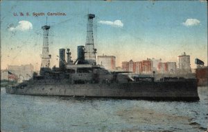 Battleship U.S.Ssouth Carolina c1910 Vintage Postcard