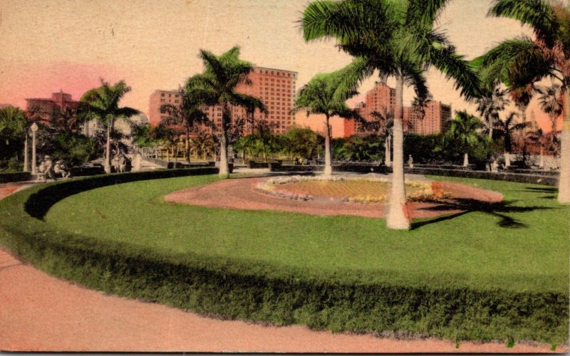 Florida Miami Bayfront Parks and Glimpse Of The Skyline 1935