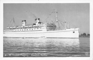 SS Matsonia At Honolulu Harbor, Real Photo Matson Lines Ship 