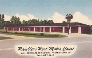 North Carolina Salisbury Ramblers Rest Motor Court