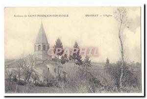 Near Saint Pourcain on Sioule Old Postcard Brausat L & # 39eglise