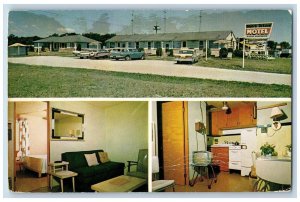 Waukegan Illinois IL Postcard Mohr Deluxe Motel Multiview c1960 Vintage Unposted