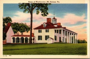 Vtg 1930s Home of President George Washington Mt Vernon Virginia VA Postcard