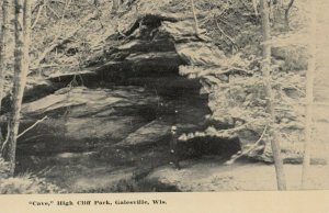 GALESVILLE , Wisconsin , 1900-10s , Cave , High Cliff Park