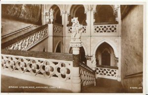 Sussex Postcard - Grand Staircase - Arundel Castle - Real Photograph - Ref 2656A