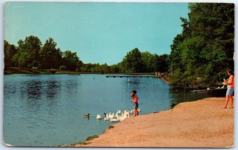 Feeding The Ducks At Guilford Battleground Park - Greensboro, North Carolina