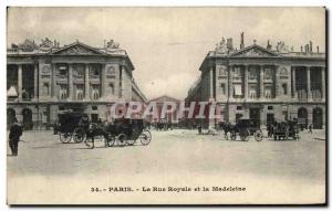 Old Postcard Paris Royale Street and Magdalen