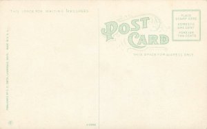 Lawrence  MA Wetherbee School Litho Postcard Unused