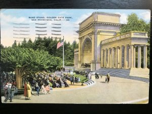 Vintage Postcard 1954 Band Stand Golden Gate Park San Francisco California (CA)