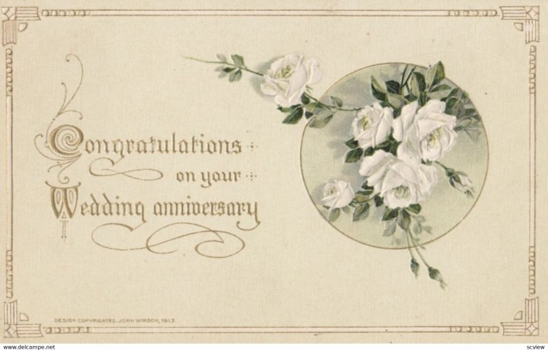 John Winsch 1913 ; Congratulations on your Wedding Anniversity