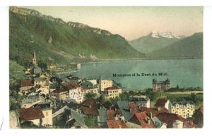 Switzerland - Montreux. Lake Geneva & Dents du Midi RPPC