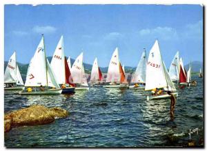 Postcard Modern Regates the d & # 39Azur Riviera Boat