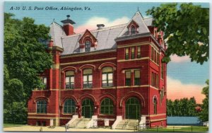 Postcard - United States Post Office - Abingdon, Virginia