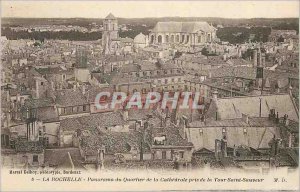 Old Postcard La Rochelle Panorama of the Cathedral Quarter taken from the Tow...