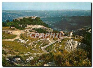 Modern Postcard The Saracen Gourdon Alpes Maritimes General view and the Medi...
