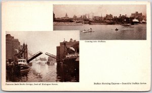 Jack-Knife Bridge Foot of Michigan Street Buffalo New York NY Postcard