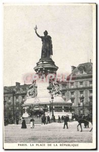 Old Postcard Paris Place Of The Republic