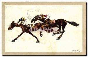 Old Postcard Equestrian Horse Riding