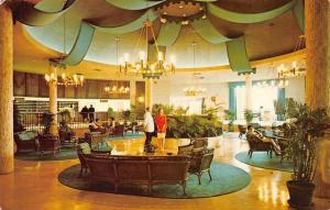 FREEPORT, Grand Bahama   KING'S INN & GOLF CLUB~Elegant Lobby   Chrome Postcard