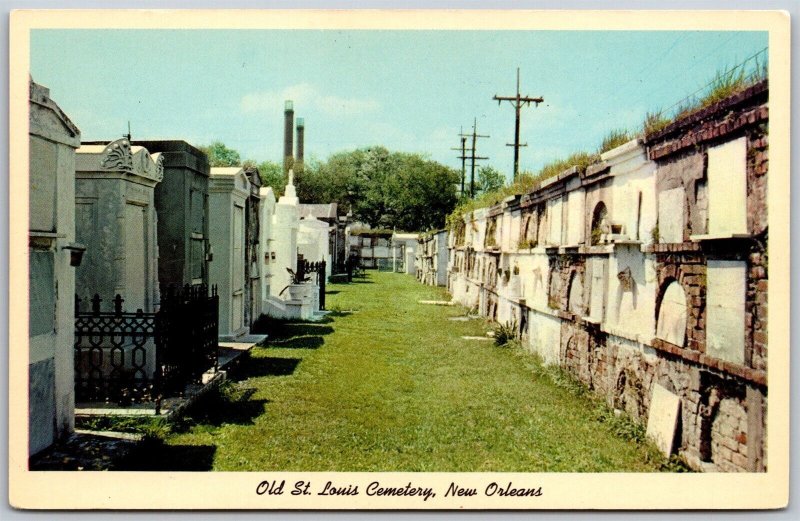 Vtg New Orleans Louisiana LA Old St Louis Cemetery 1950s View Postcard