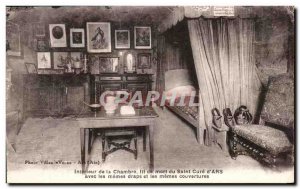 Old Postcard Interior of the House of the Holy Cure of Death Bed & # 39Ars wi...