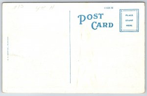 Herrin Illinois~South Side School Bldg Street View~EC Kropp Vintage Postcard