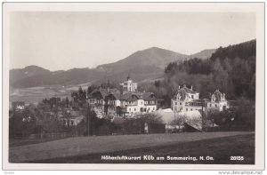 RP, SEMMERING (Lower Austria), Austria, 20-40s; Hohenluftkurort Kub Am Semmering