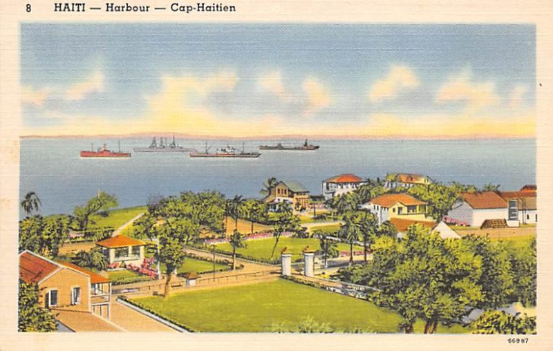 Haiti Post card Old Vintage Antique Postcard Harbor Cap-Haitien 1965