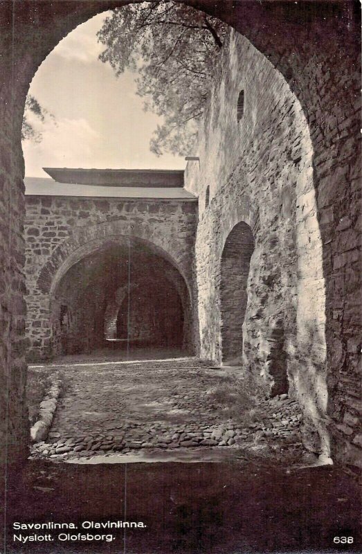 SAVONLINNA FINLAND~OLAVINLINNA NYSLOTT OLOFSBORG CASTLE~ PHOTO POSTCARD