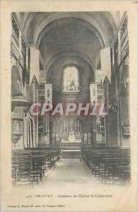 Old Postcard Belfort inside the church st christophe