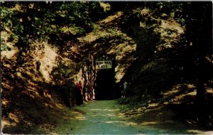 Tom Sawyer Mark Twain Cave Entrance, Hannibal MO Vintage Postcard K51