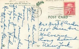 Harlingen Texas Jackson Street Automobiles Bartles Postcard 21-13263