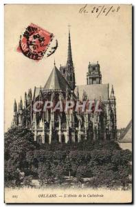 Old Postcard Orleans L & # 39Abside to the Cathedral