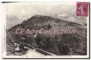 Postcard Old Gex Road Sickle Florimont Summit and the Alps