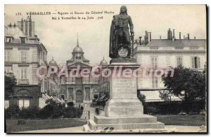 Postcard Old Versailles Square and Statue Du General Hoche