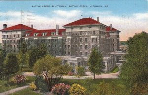 Postcard Battle Creek Sanitarium Battle Creek MI