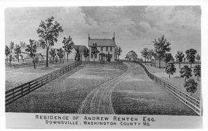 F7/ Downsville Maryland RPPC Postcard c1950s Rentch Residence Home