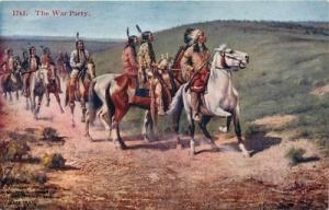 NATIVE AMERICAN-THE WAR PARTY-INDIANS-HORSES-T80201