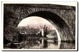 Old Postcard Parthenay A picturesque corner La Tour Saint Jacques On the rive...