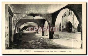 Annecy - Les Arcades of the Rue Saint Claire - Old Postcard