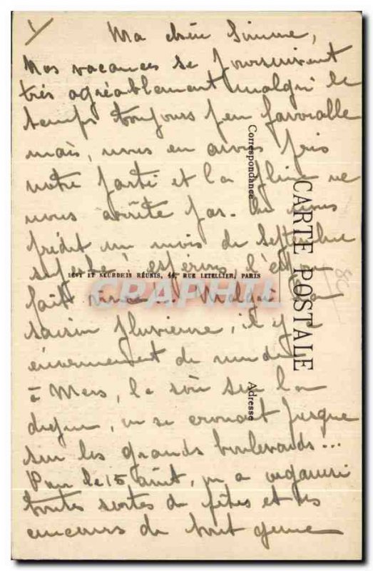 Old Postcard Mers Les Bains Beach