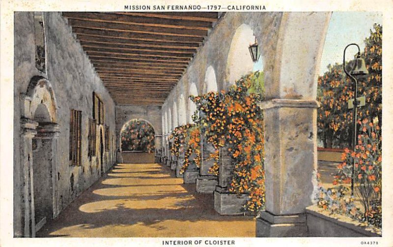 Mission San Fernando Interior of Cloister San Fernando CA