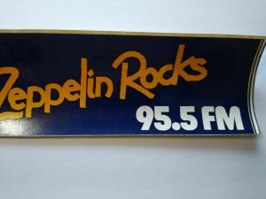 Led Zeppelin Rocks WPLJ Vintage Original Bumper Sticker Hard Classic Rock Music 