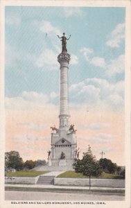 Iowa Des Moines Soldiers and Sailors Monument 1917 Curteich